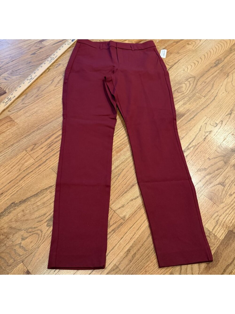 Old Navy Womens Burgundy Red Pixie Pants New High Rise Skinny 10 Tall